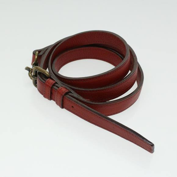 BURBERRY Blue Label Hand Bag Wool Leather 2way Red Black Auth ti771 - Picture 12 of 16